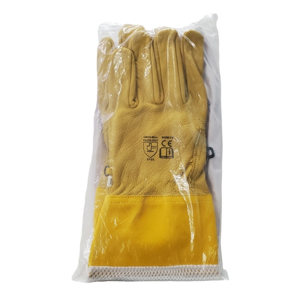 NEW Professional Beekeeping Ventilated Gloves Leather With Long Sleeves Size 2XL - Picture 2 of 9
